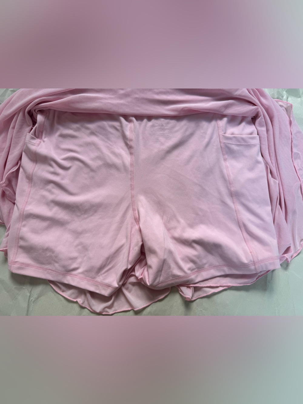 Soft Pink Ruffled Mini Skirt - Picture 7 of 7